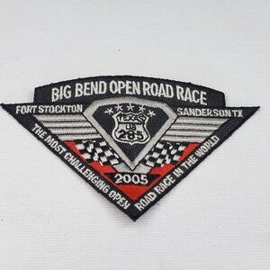 2005 Big Bend Open Road Race BBORR Ft. Stockton Sanderson Texas Patch  3" x 4.5"